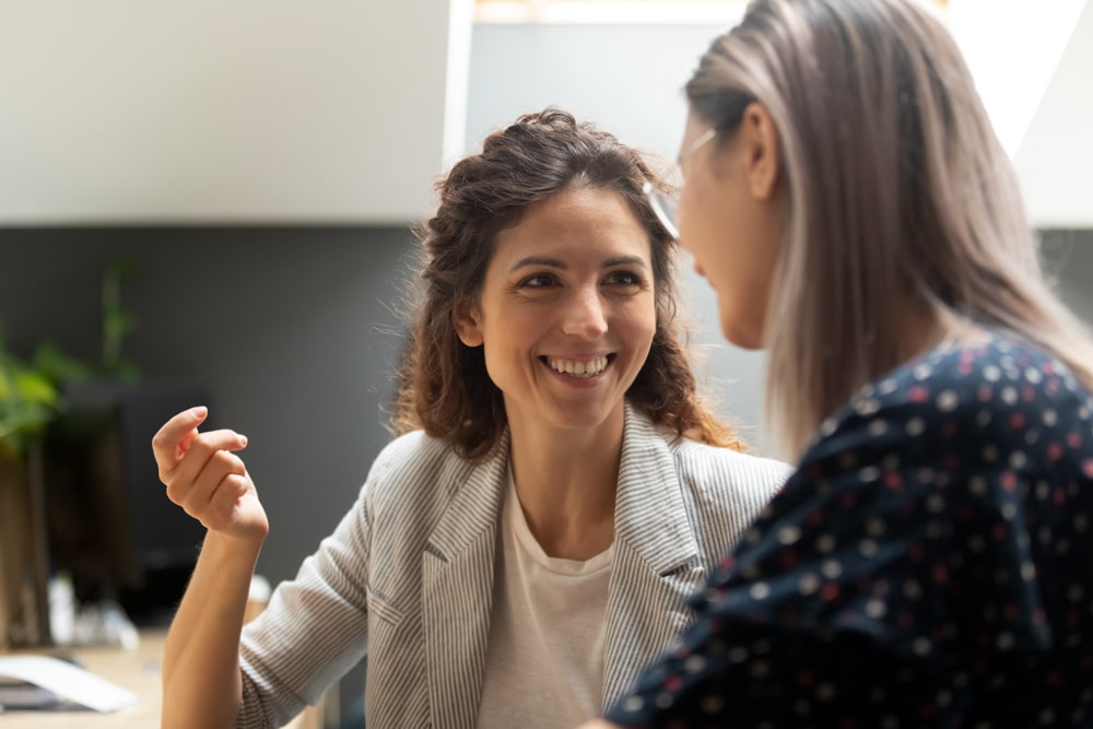 Women during a depression and substance abuse treatment therapy with a therapist